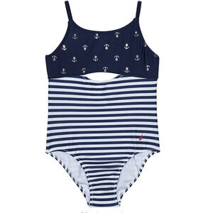 Nautica Girl Cut Out Front Striped One Piece Swimsuit Multi Size 3T 7755